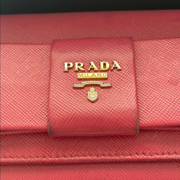 Prada Pink Saffiano Bow Wallet - Picture 10 of 11